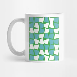 Blue, White and Green Tiles Mug